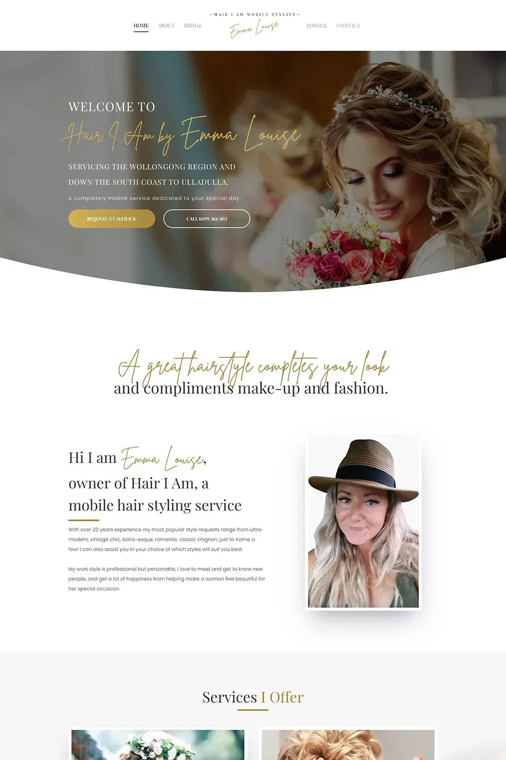 Hair I Am home page preview #1