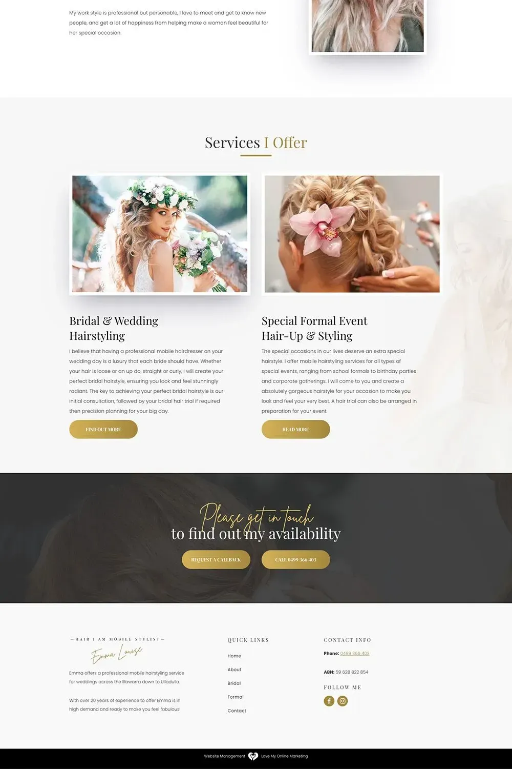 Hair I Am home page preview #2