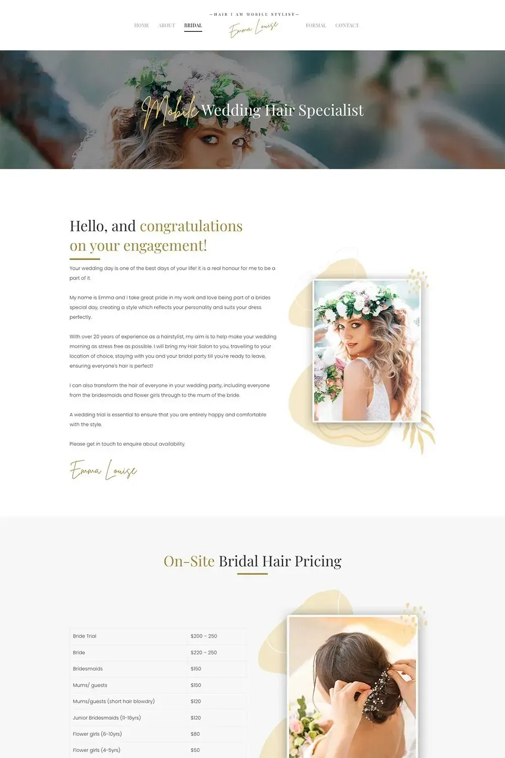 Hair I Am service page preview