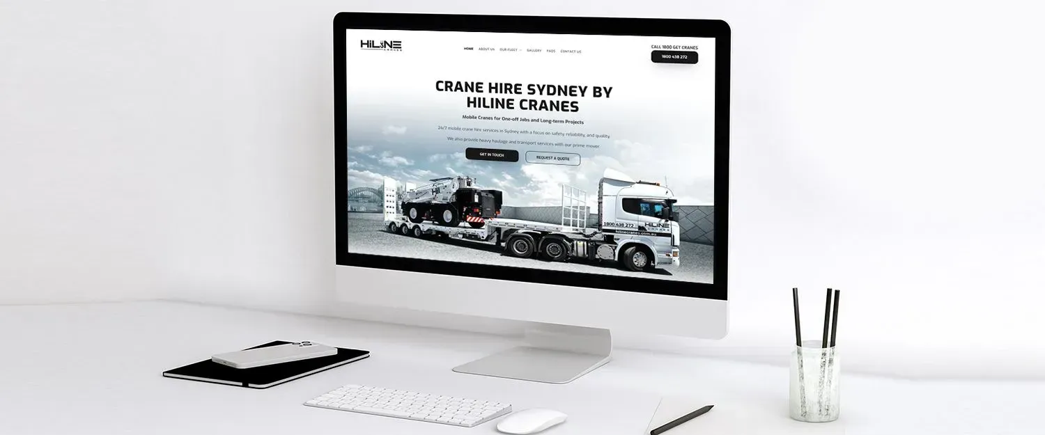 HiLine Cranes website preview