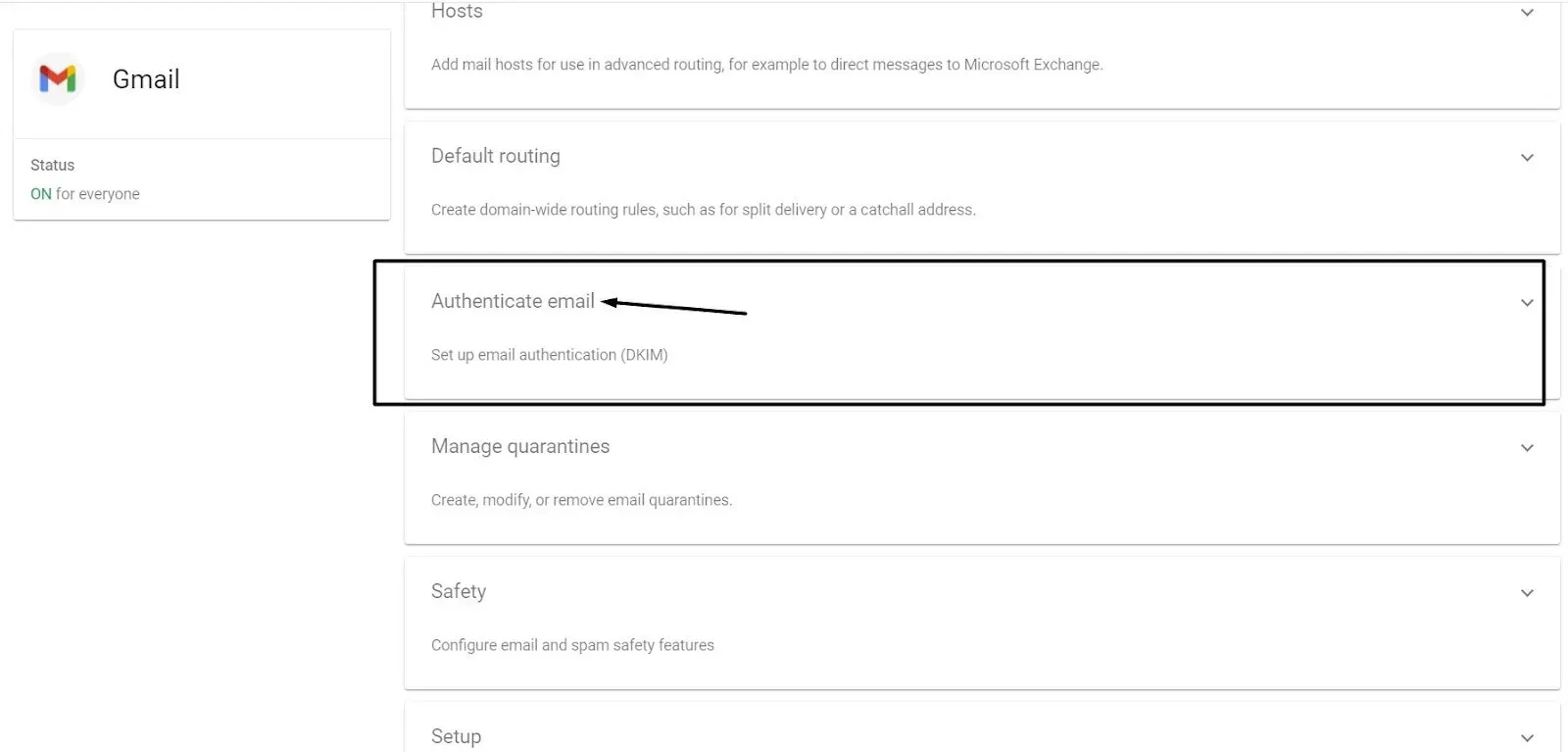 authenticating your email on Google Admin