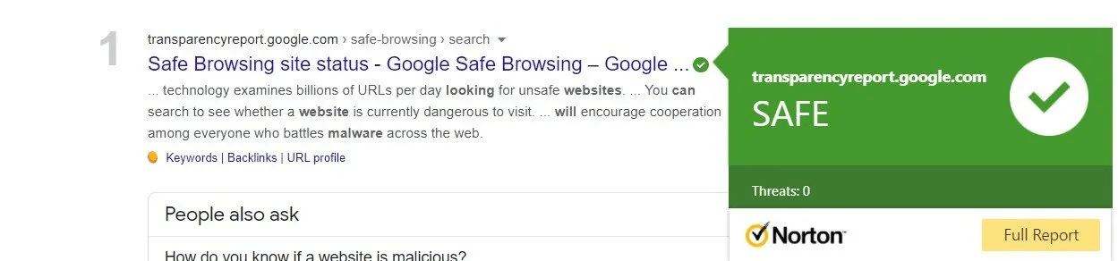безопасная веб -страница