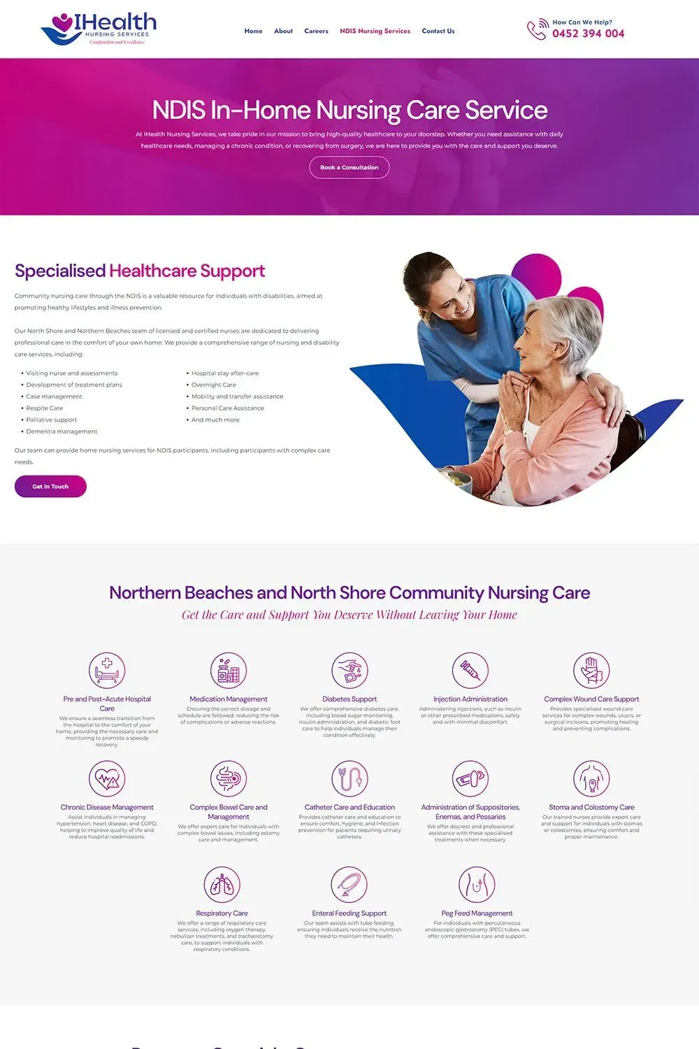 IHealth Nursing Services internal page preview #2