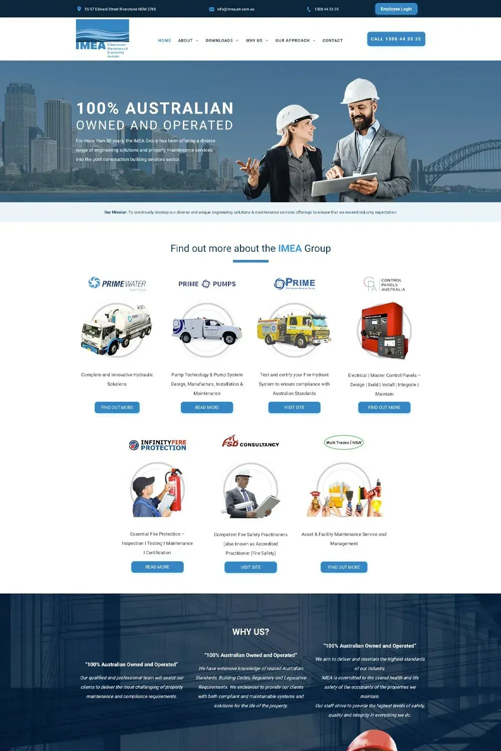 IMEA Group home page preview