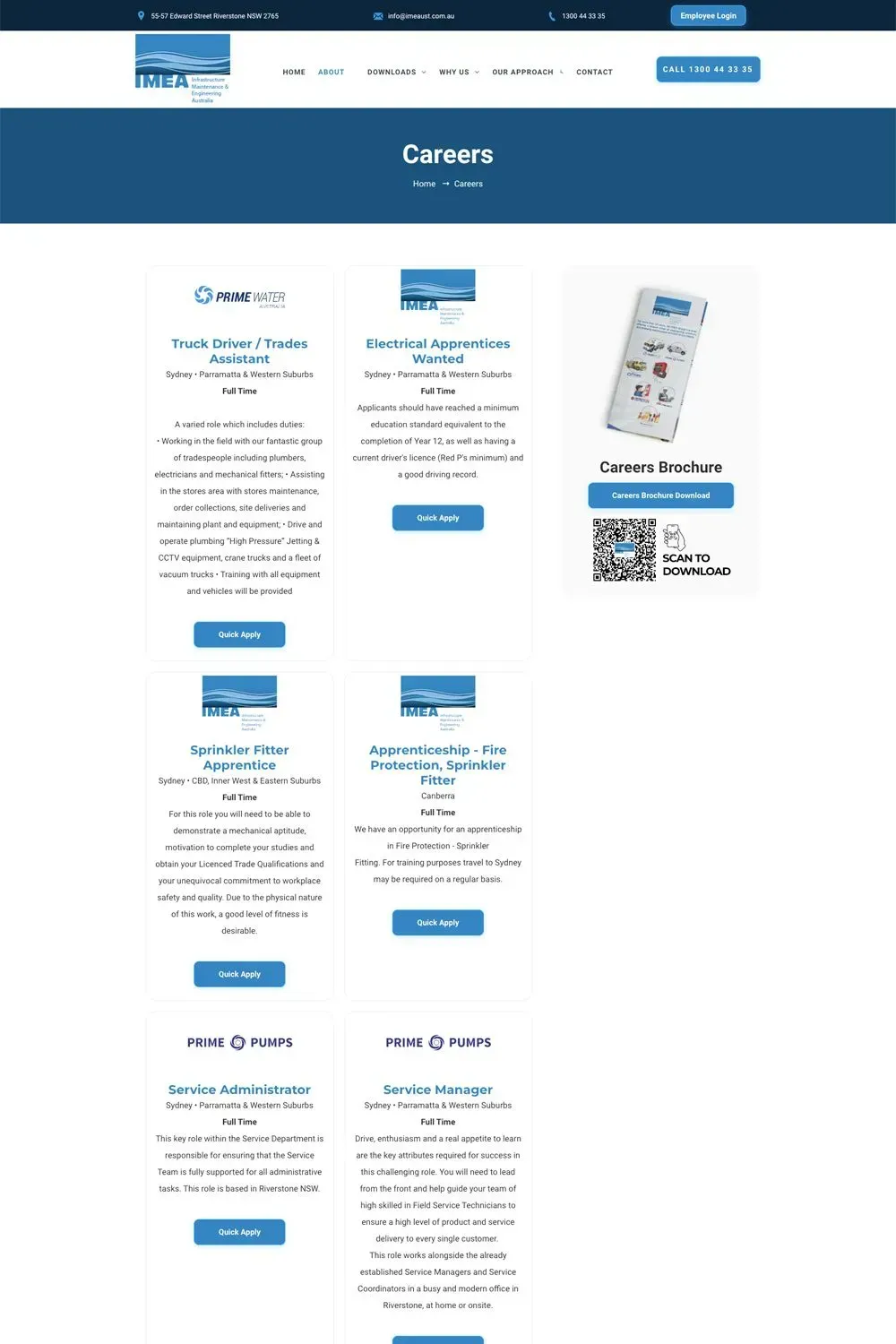 IMEA Group careers page preview