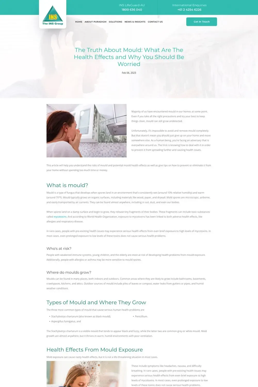 INS Air Purifiers blog page preview