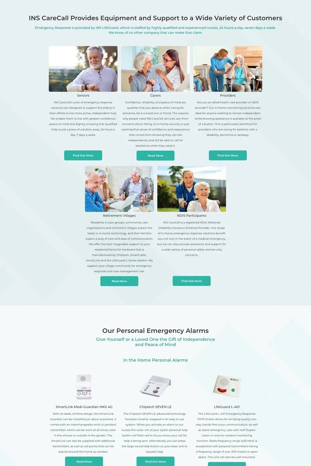 INS CareCall home page preview #2