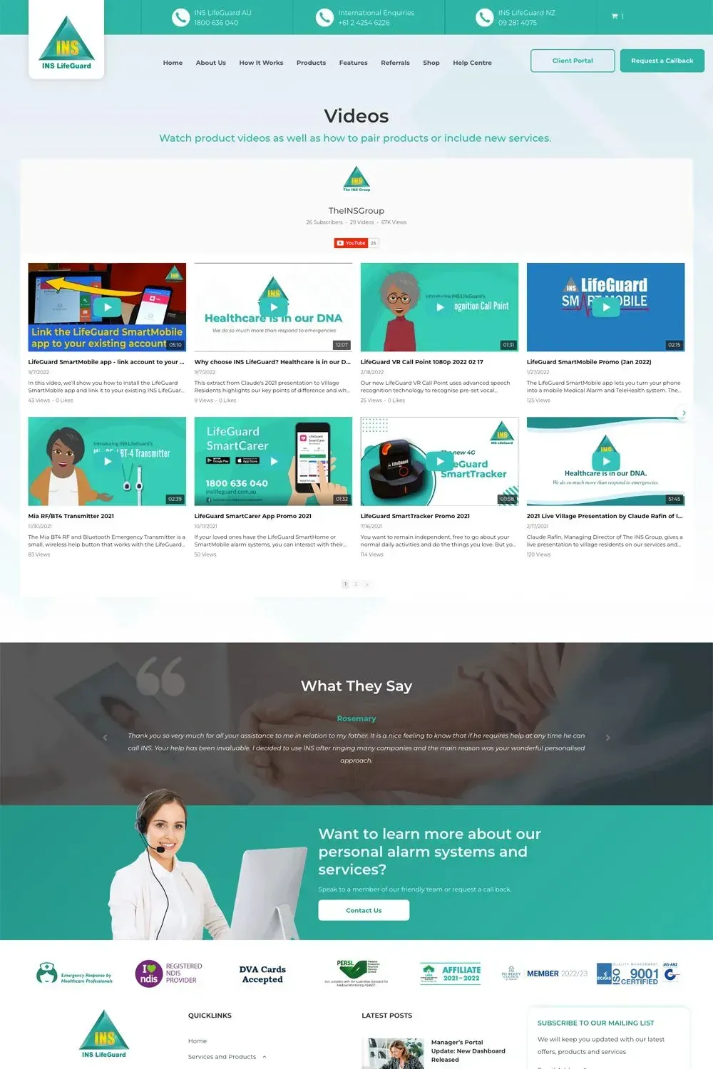 INS LifeGuard video catalogue page preview