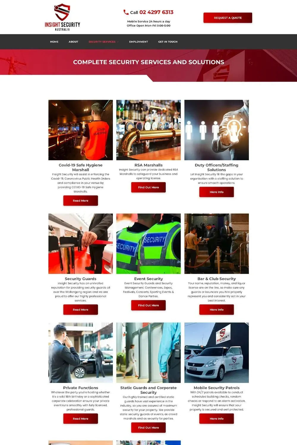 Insight Security service page preview