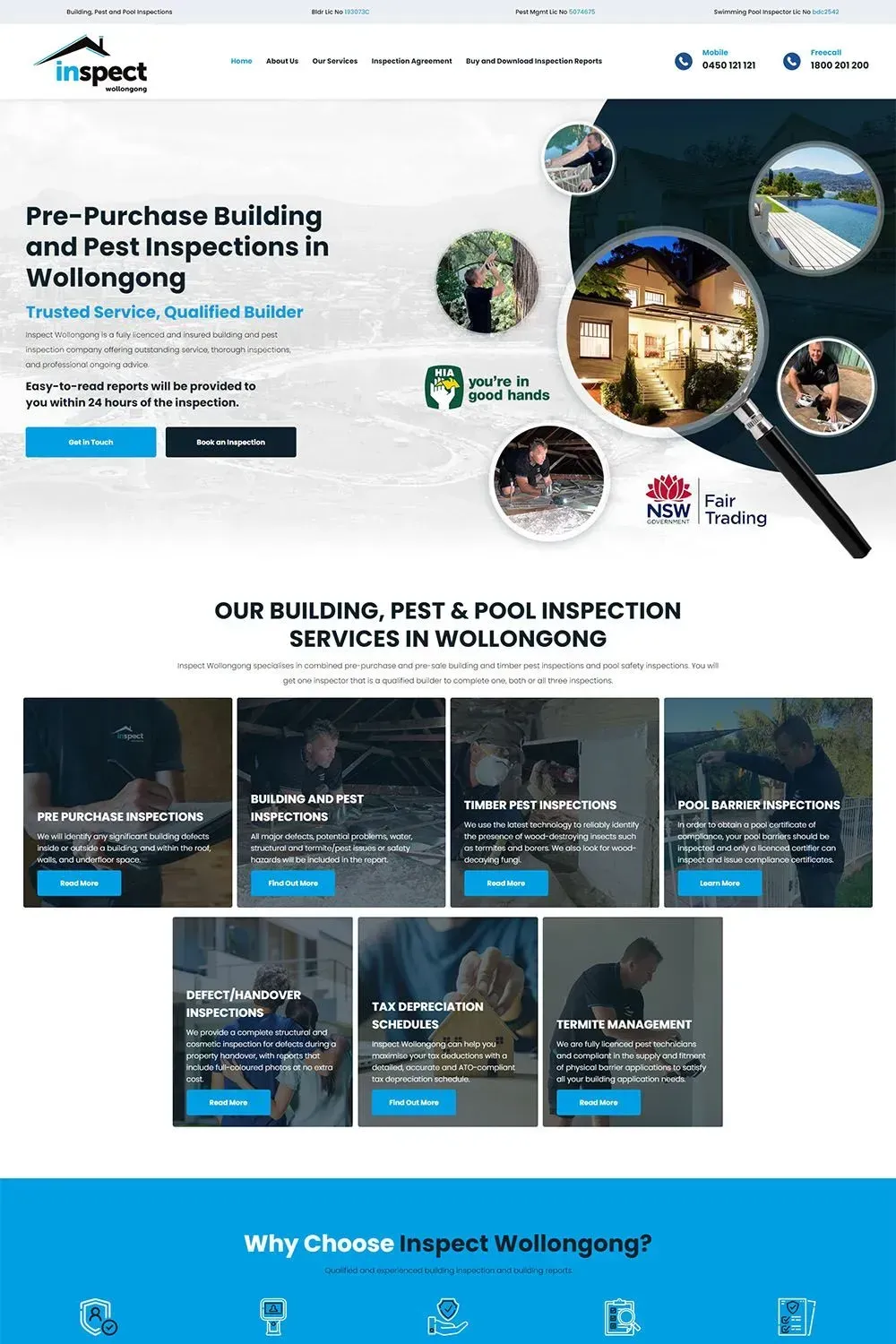 Inspect Wollongong home page preview