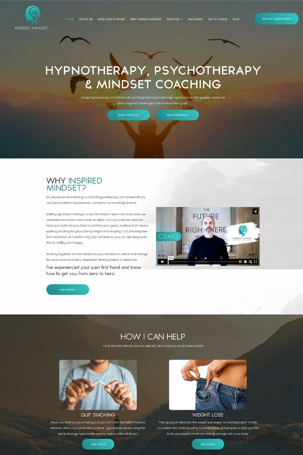 Inspired Mindset home page preview