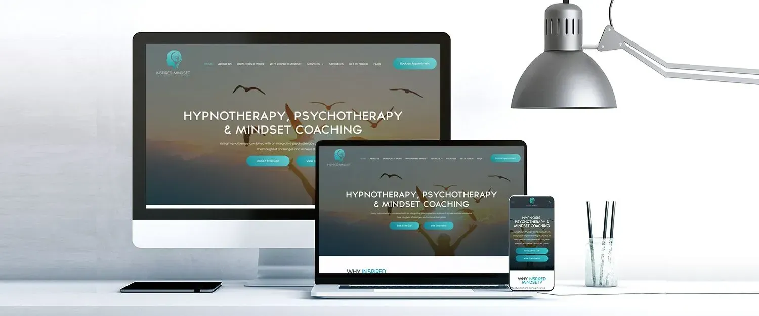 Inspired Mindset Hypnotherapy website preview