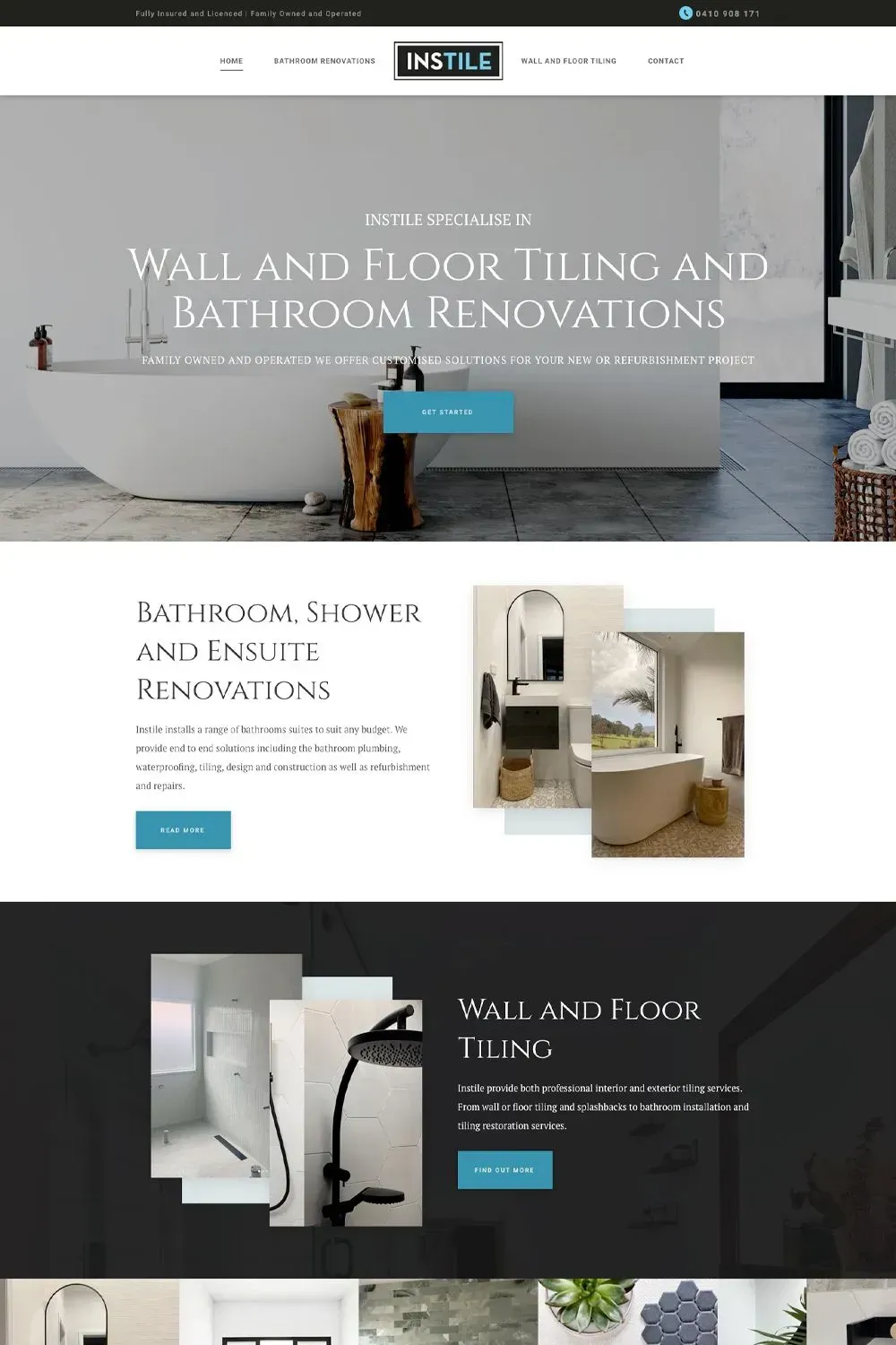 Instile Wollongong home page preview