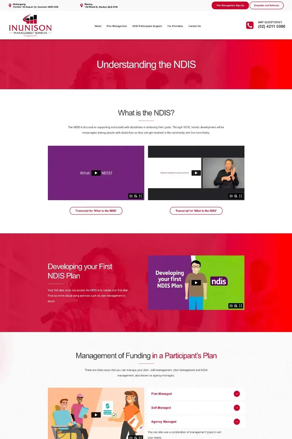 Inunison Management Services internal page preview #2