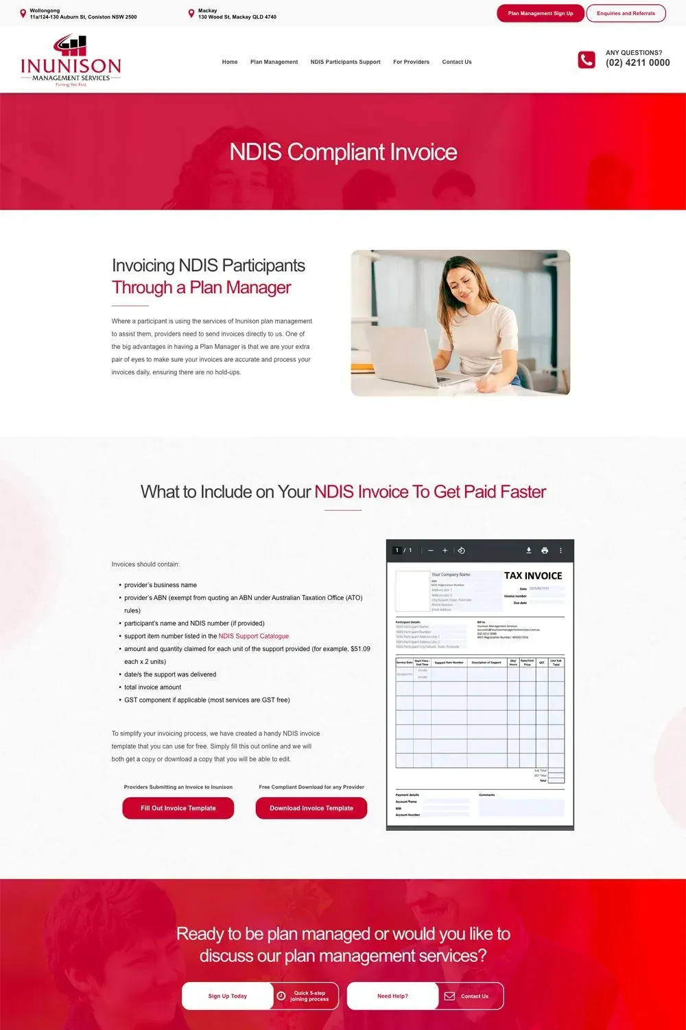 Inunison Management Services internal page preview #3
