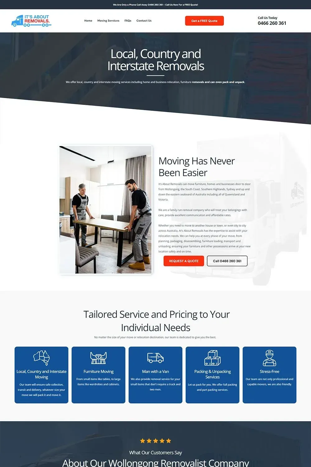 It's About Removals internal page preview #1