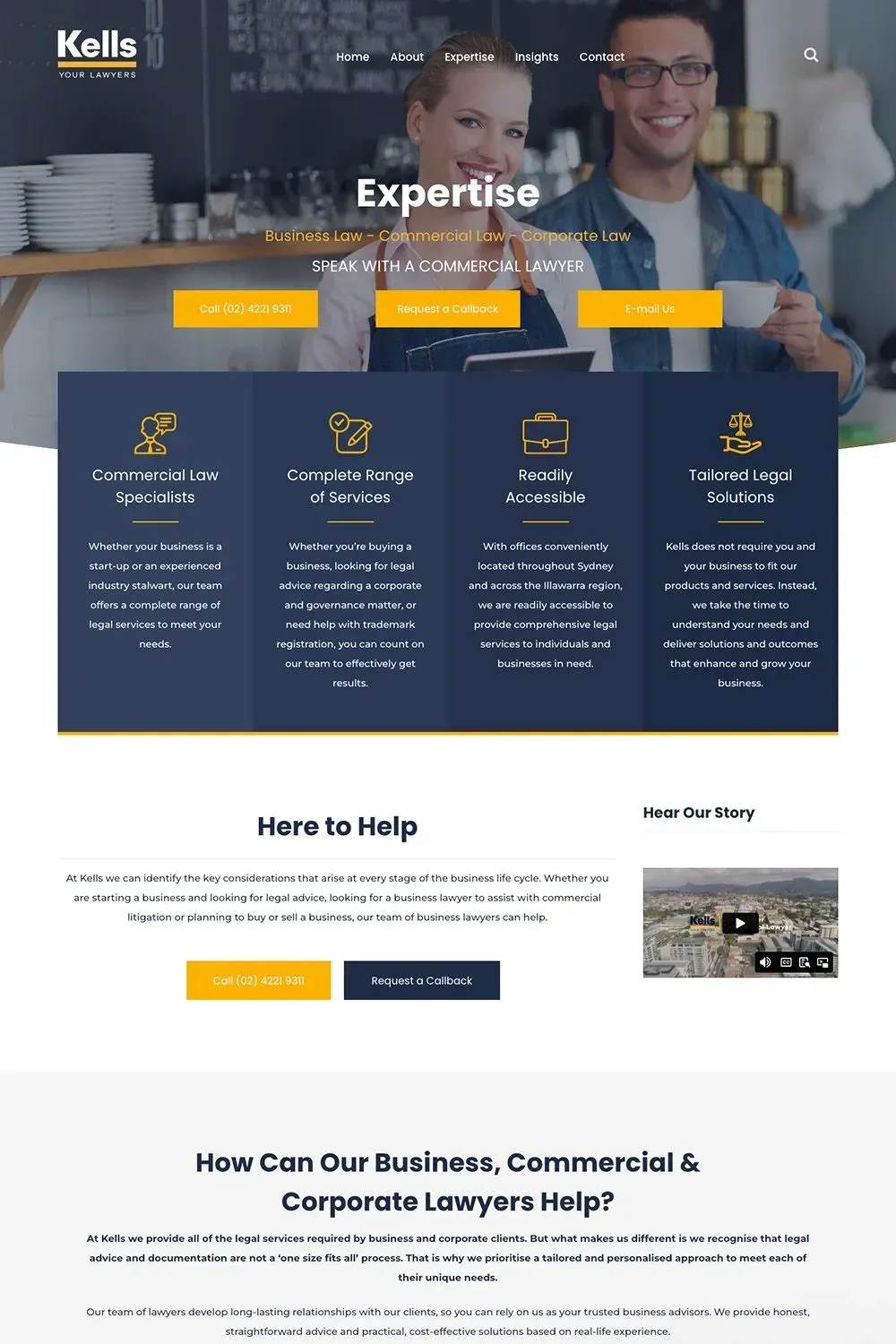 Kells the Lawyers service page preview