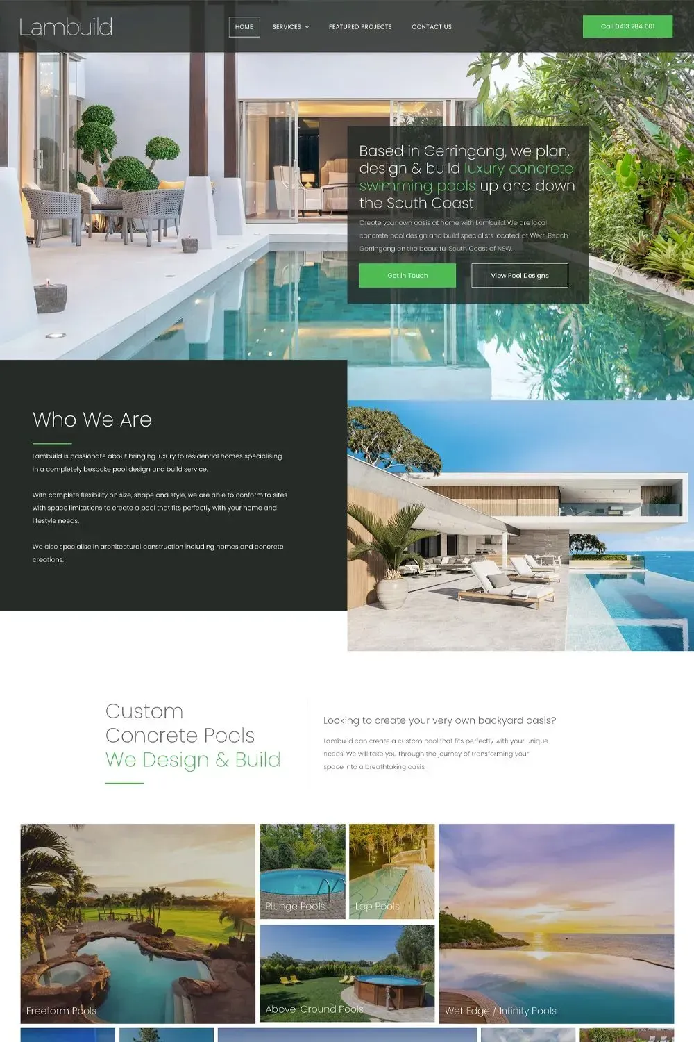Lambuild home page preview