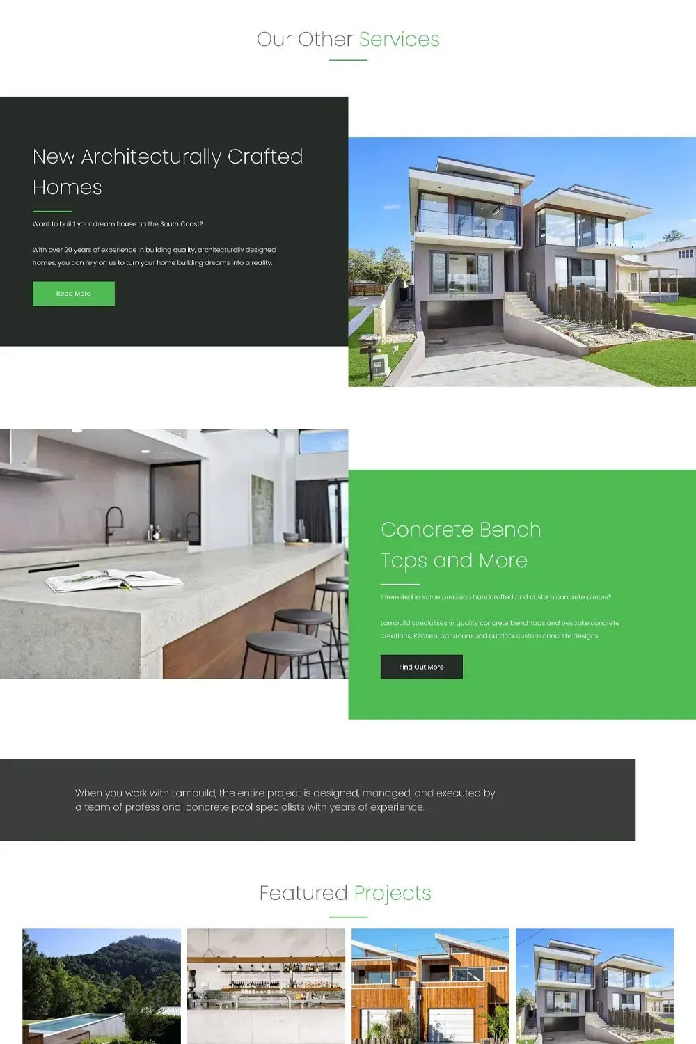 Lambuild home page preview #2