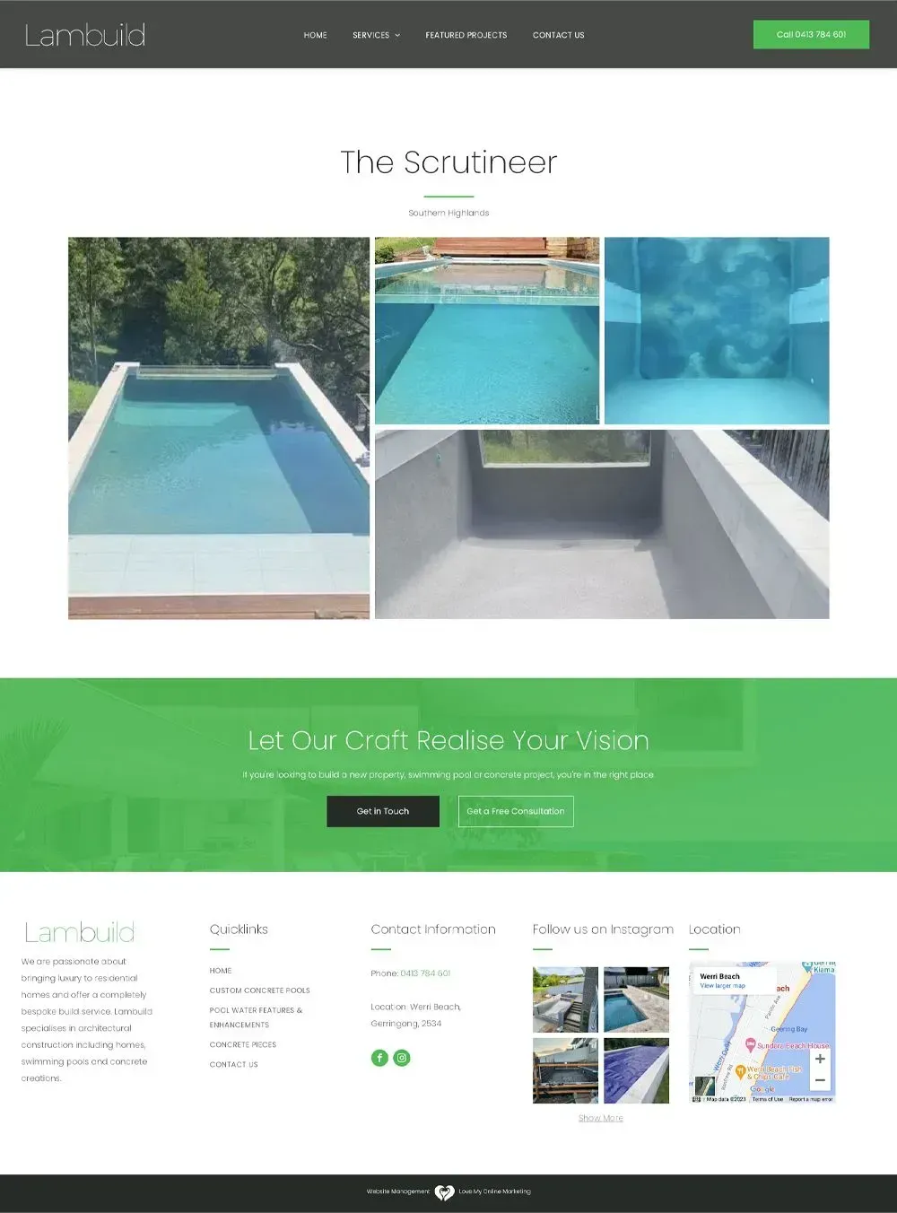 Lambuild portfolio page preview #2