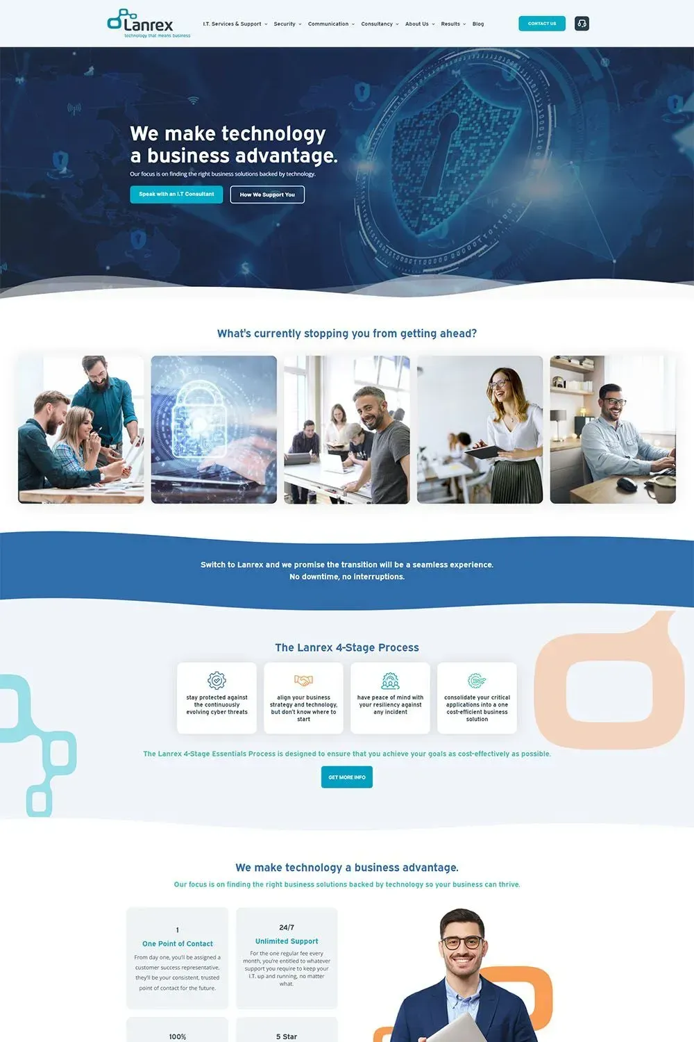 Lanrex home page preview