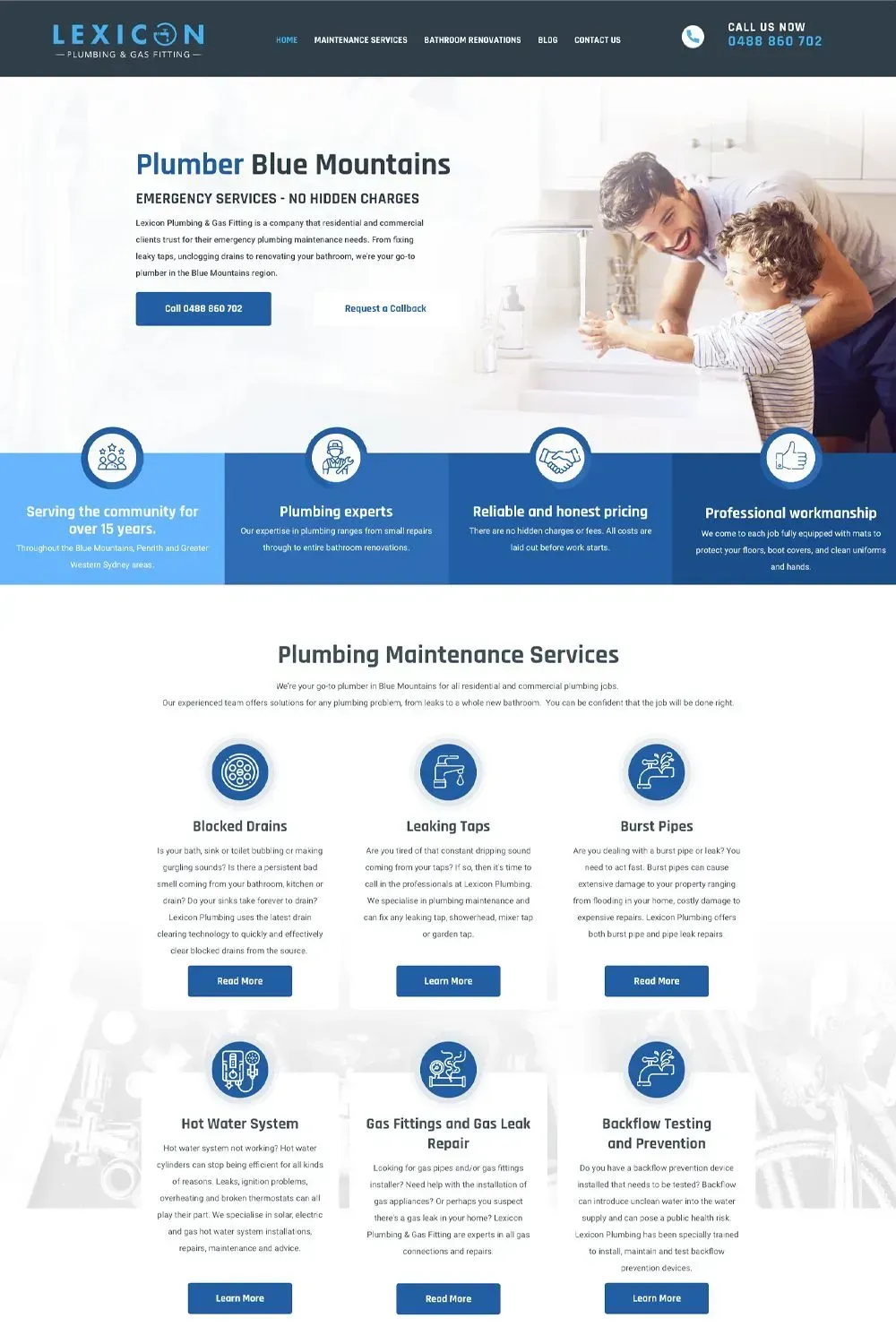 Lexicon home page website preview