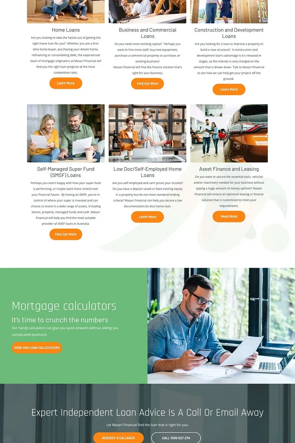 Masari Financial home page preview #2