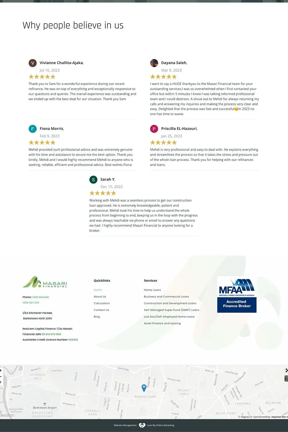 Masari Financial home page preview #3