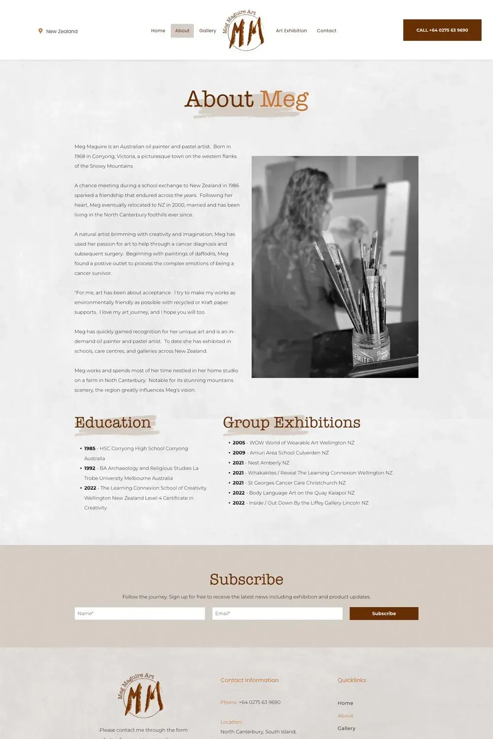 Meg Maguire Art about us page preview