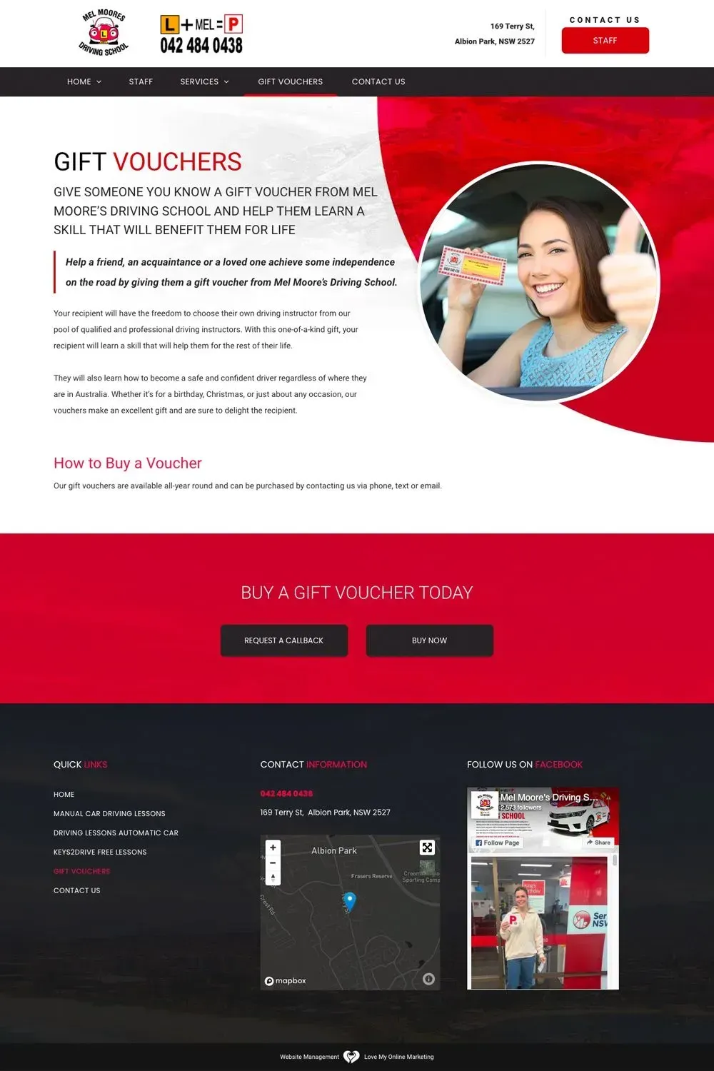 Mel Moore's Driving School internal page preview #2