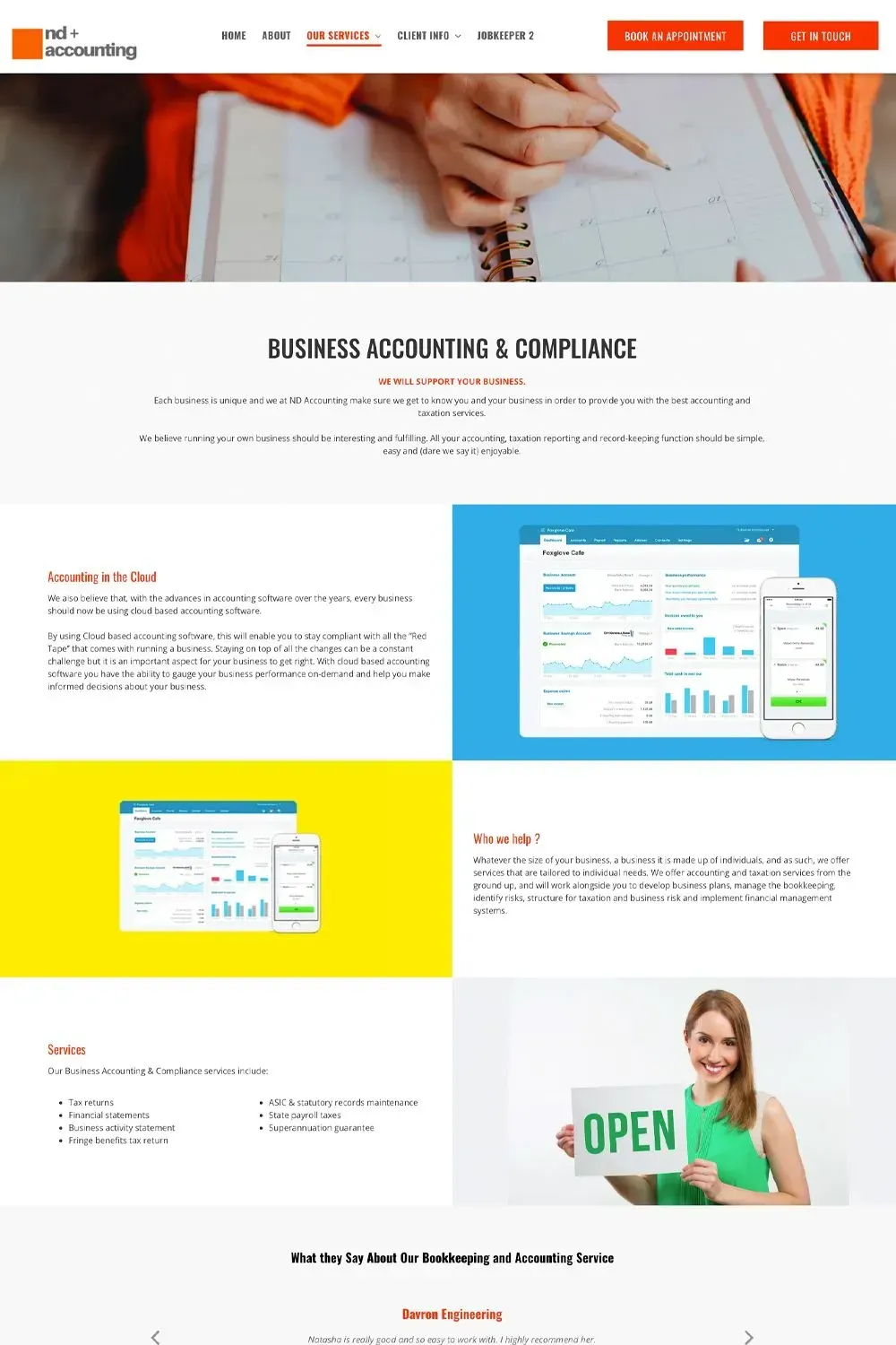ND Accounting internal page preview