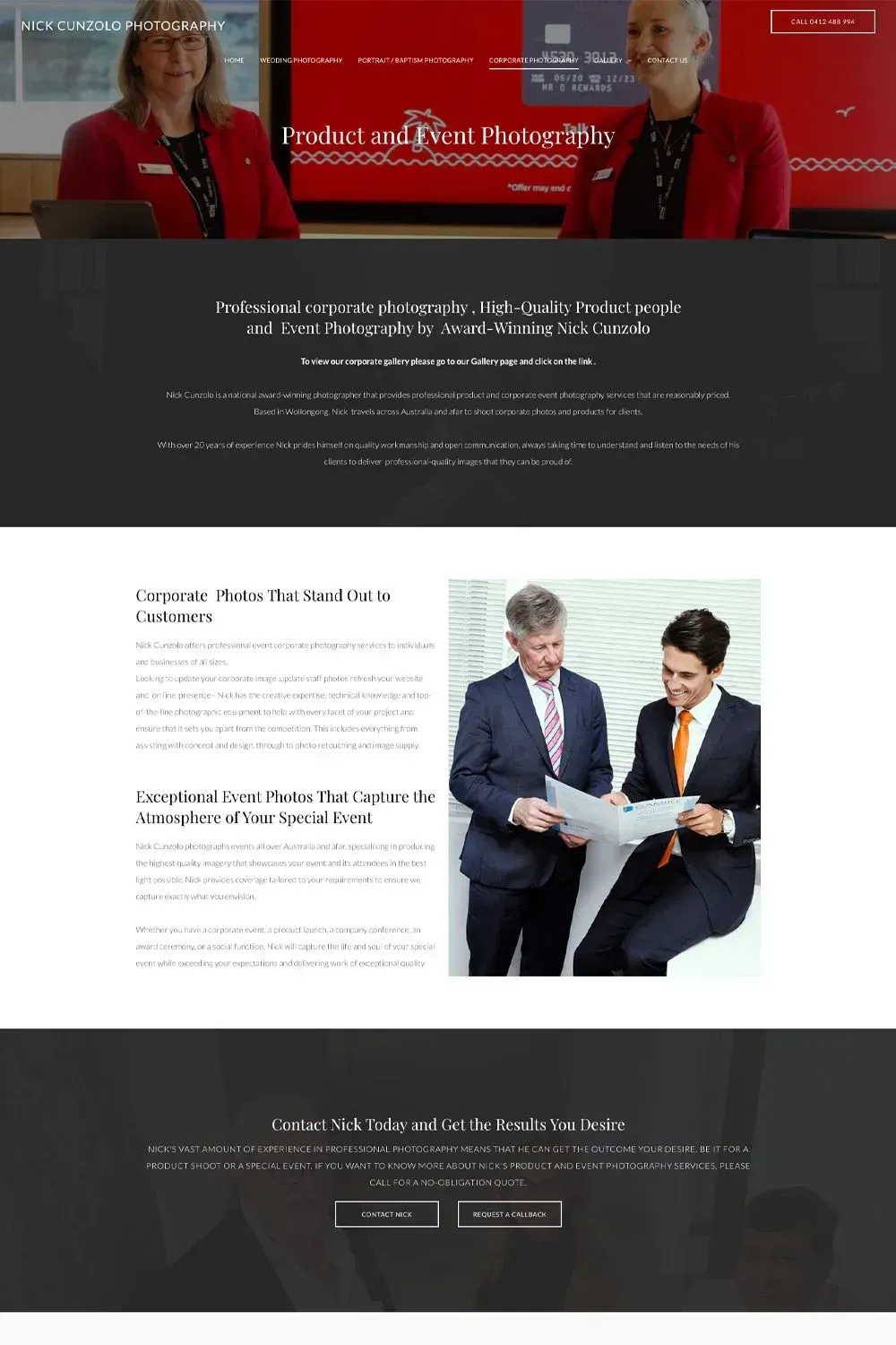 Nick Cunzolo Photography internal page preview #2