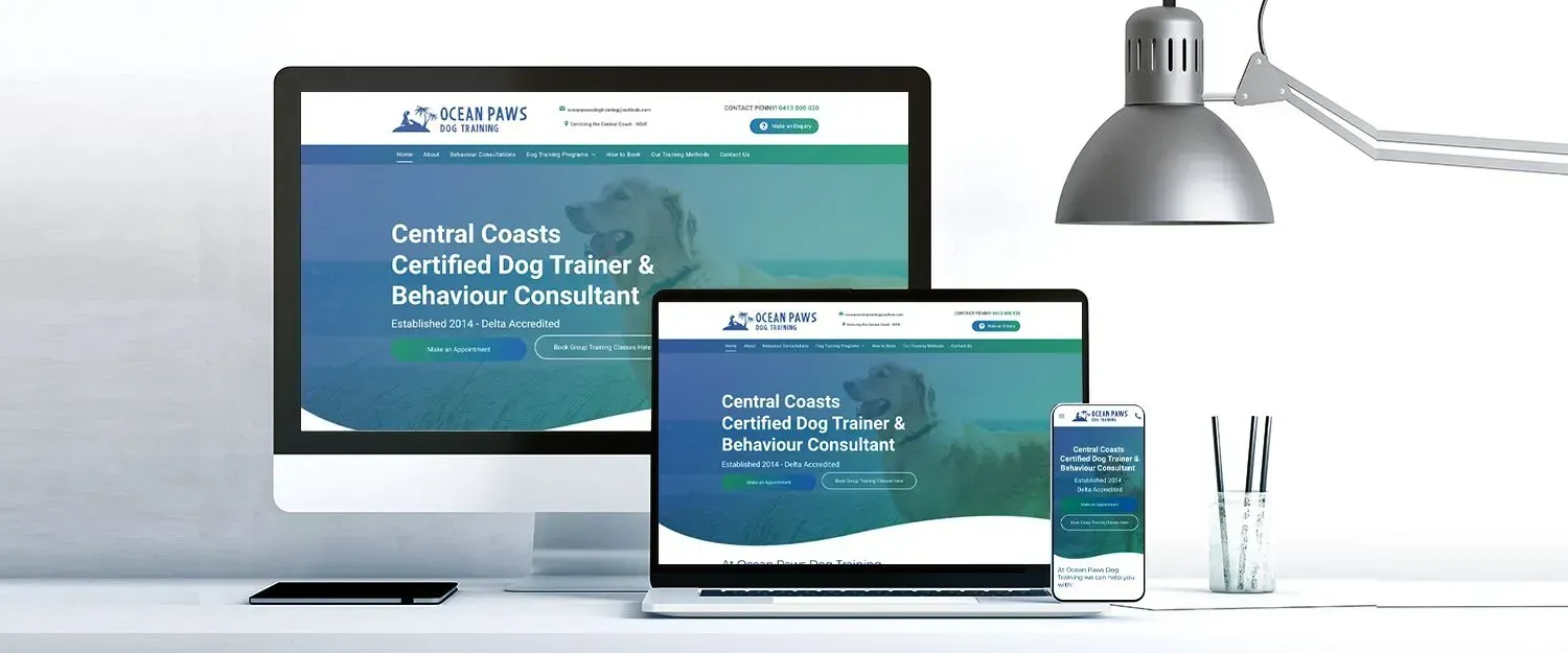 Ocean Paws Dog Training website preview