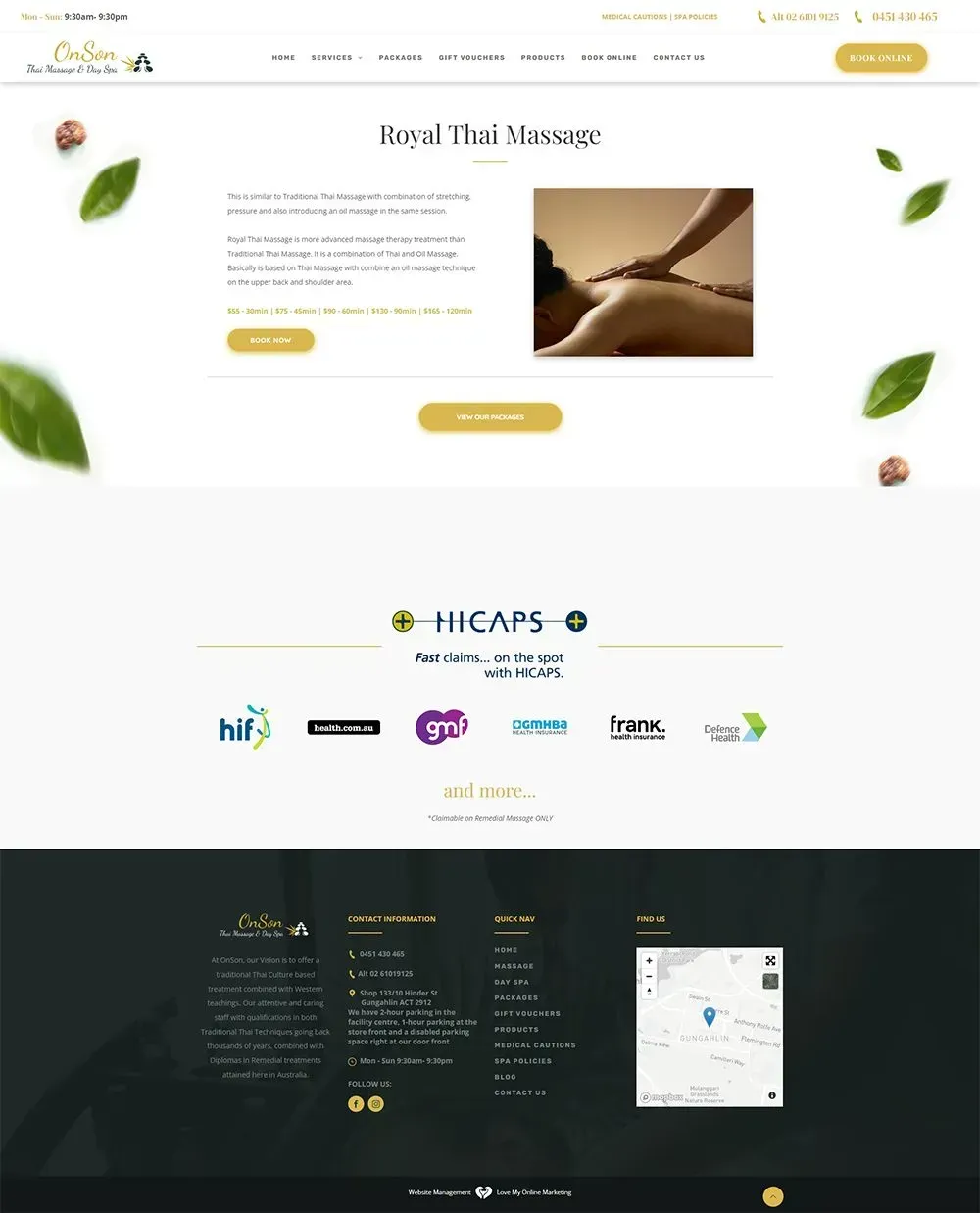 OnSon Thai Massage & Day Spa internal page preview #3