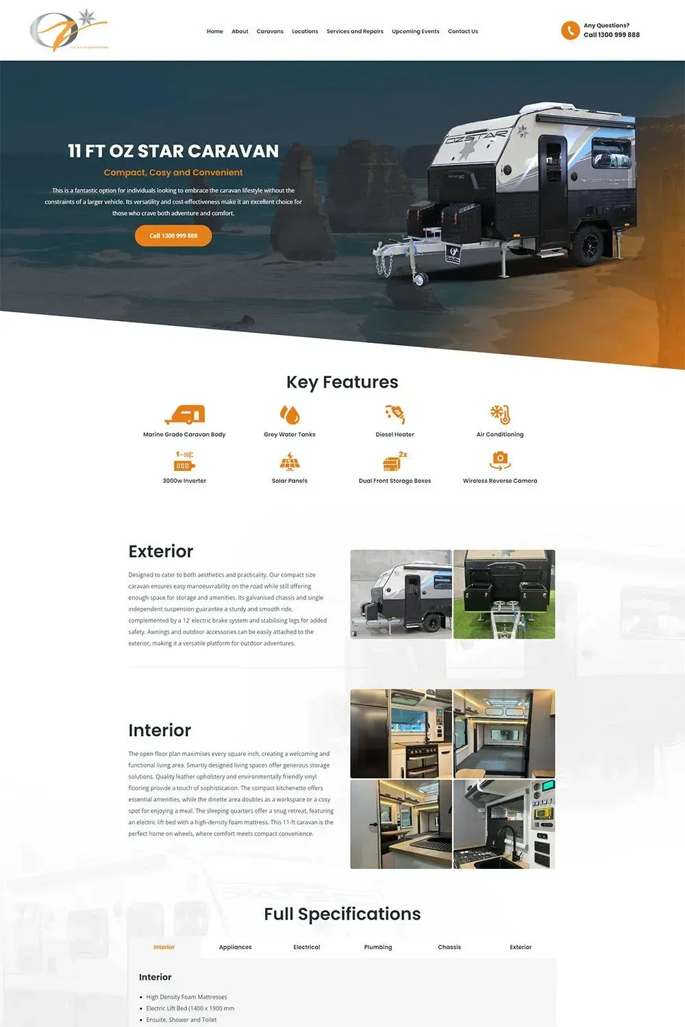 Oz Star Caravans internal page preview #2