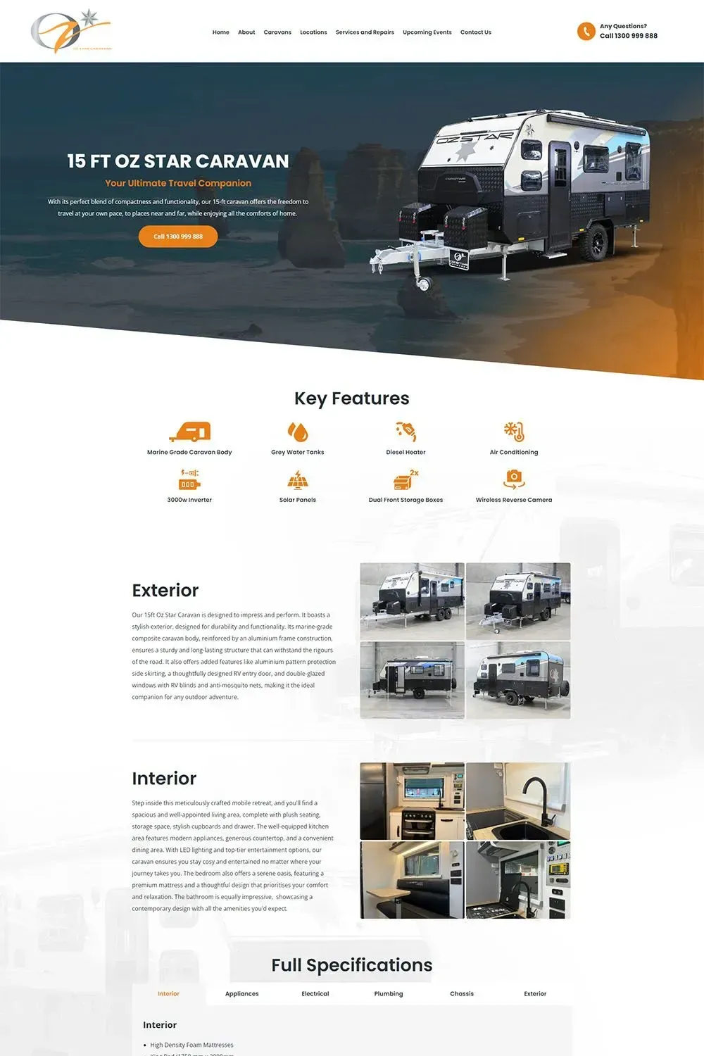 Oz Star Caravans internal page preview #3