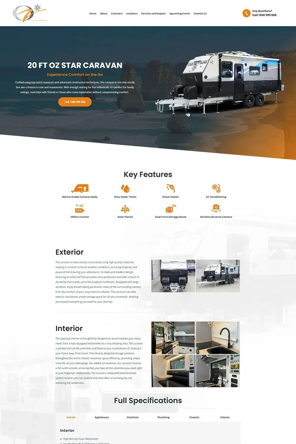 Oz Star Caravans internal page preview #4