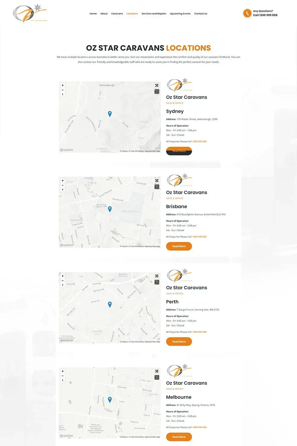 Oz Star Caravans internal page preview #5