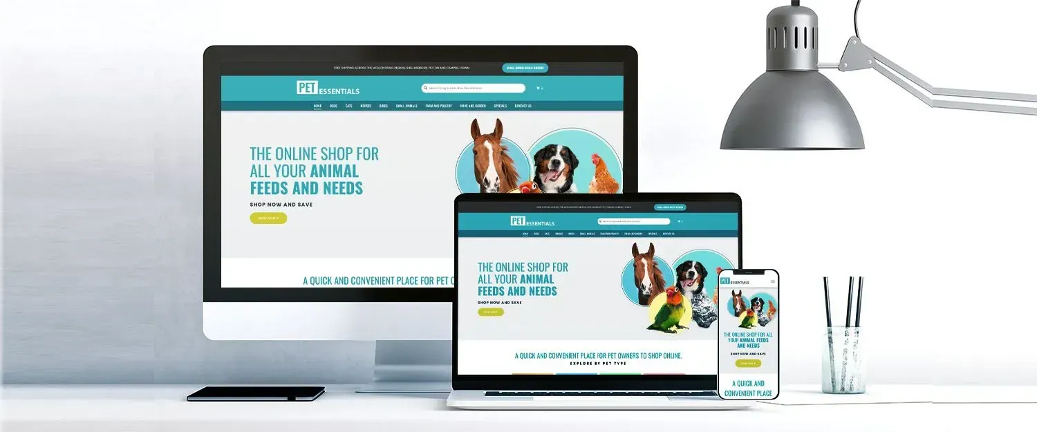 Pet Essentials website preview