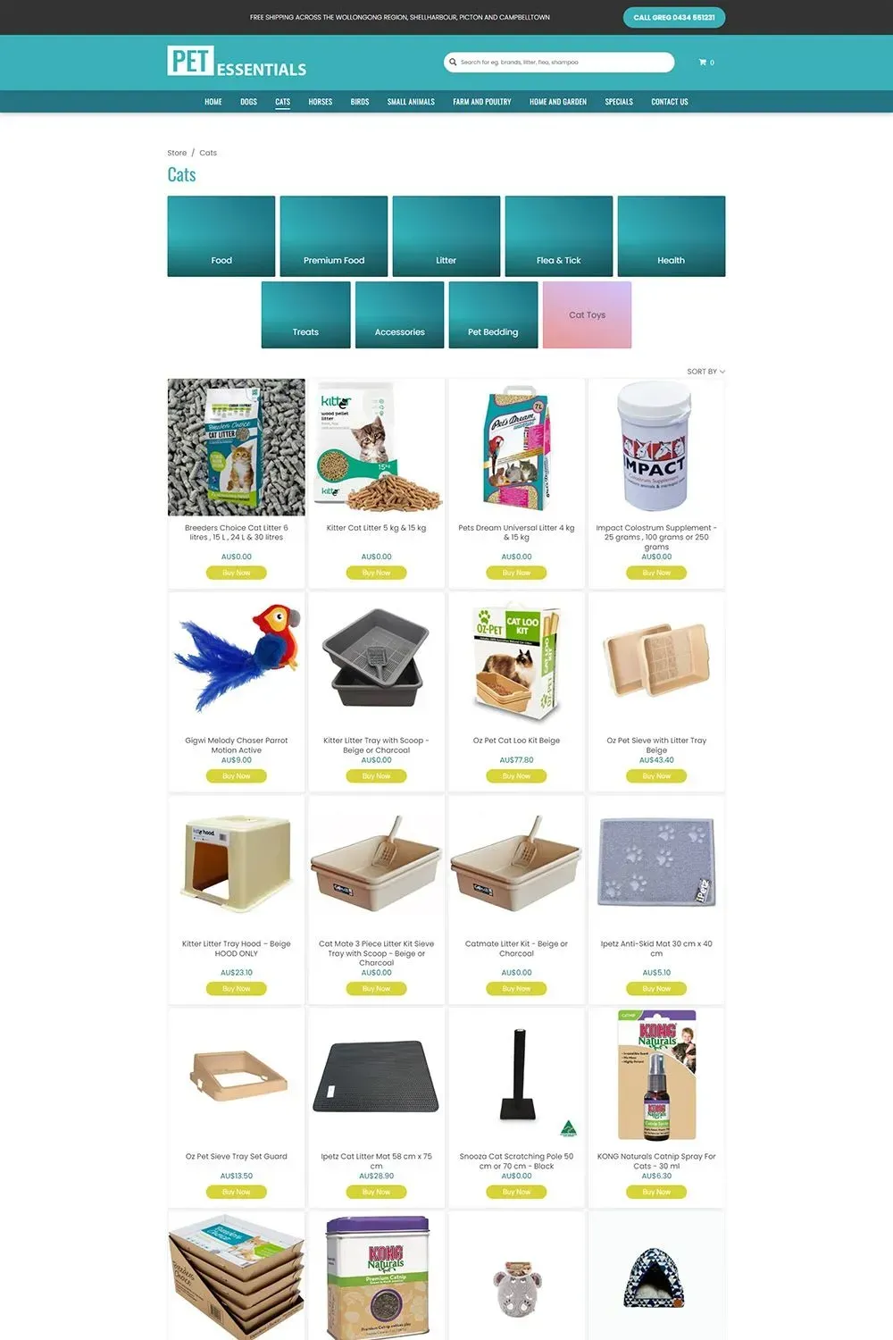 Pet Essentials internal page preview #2