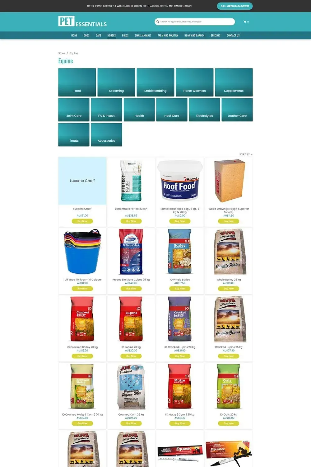Pet Essentials internal page preview #3