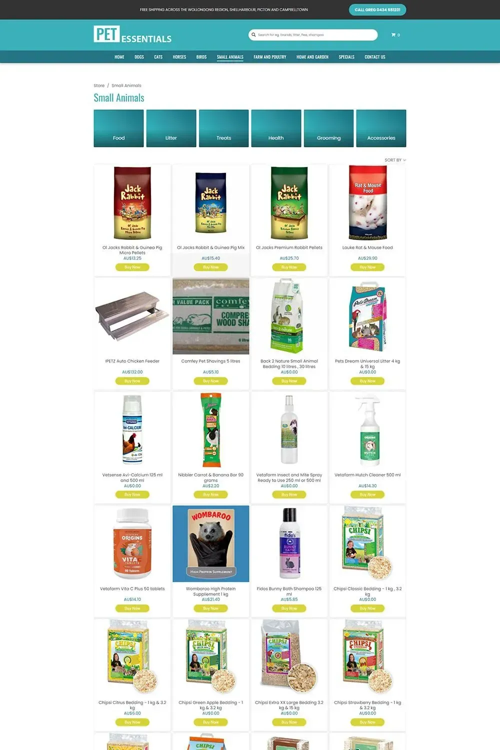 Pet Essentials internal page preview #5