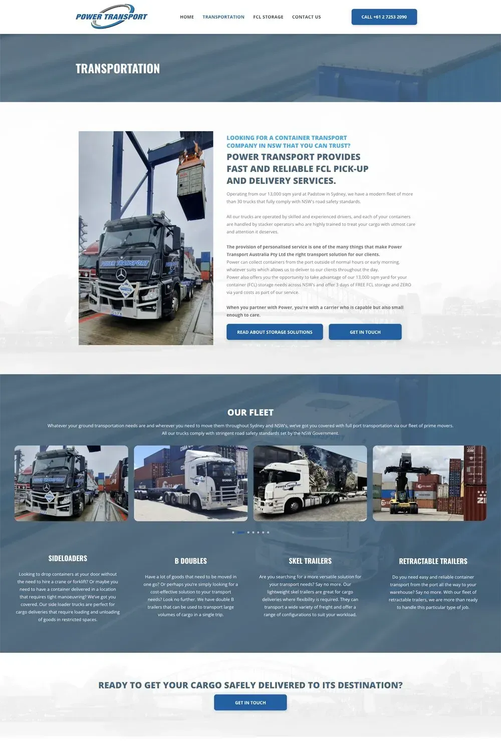 Power Transport internal page preview