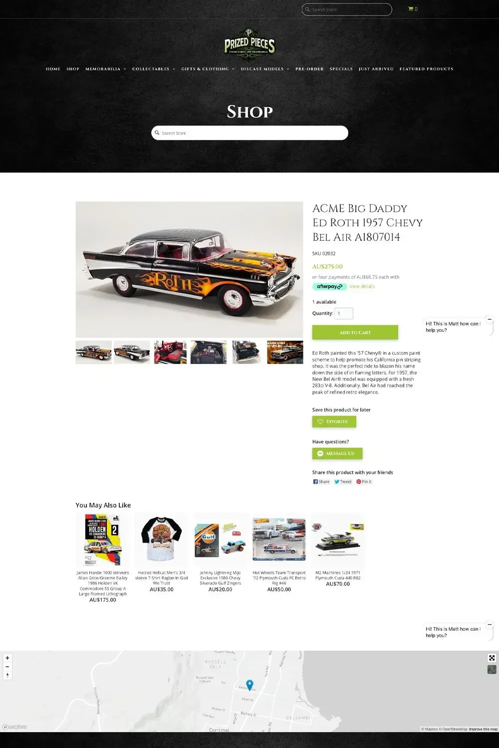 Prized Pieces product page preview
