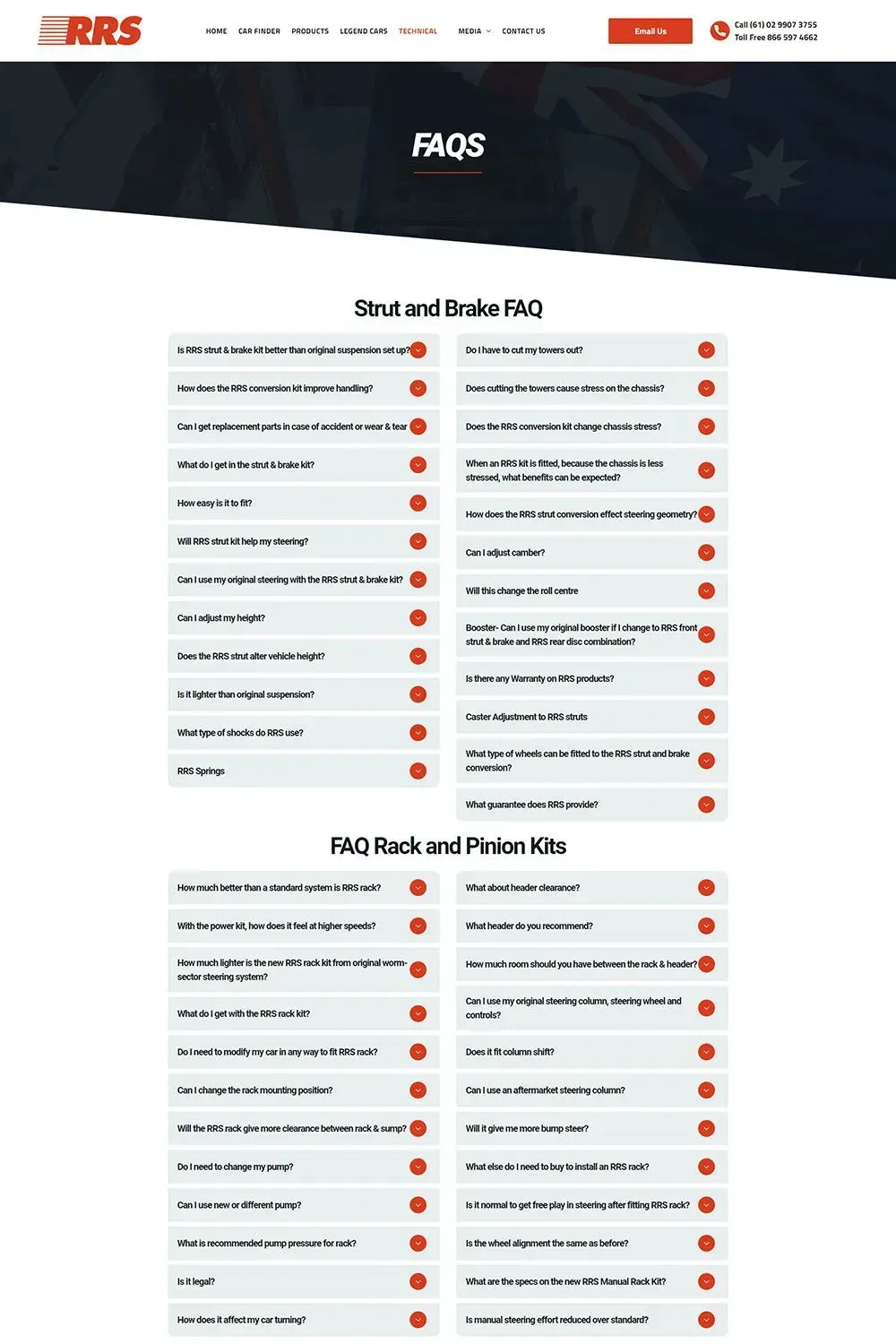 RRS Online faq page preview