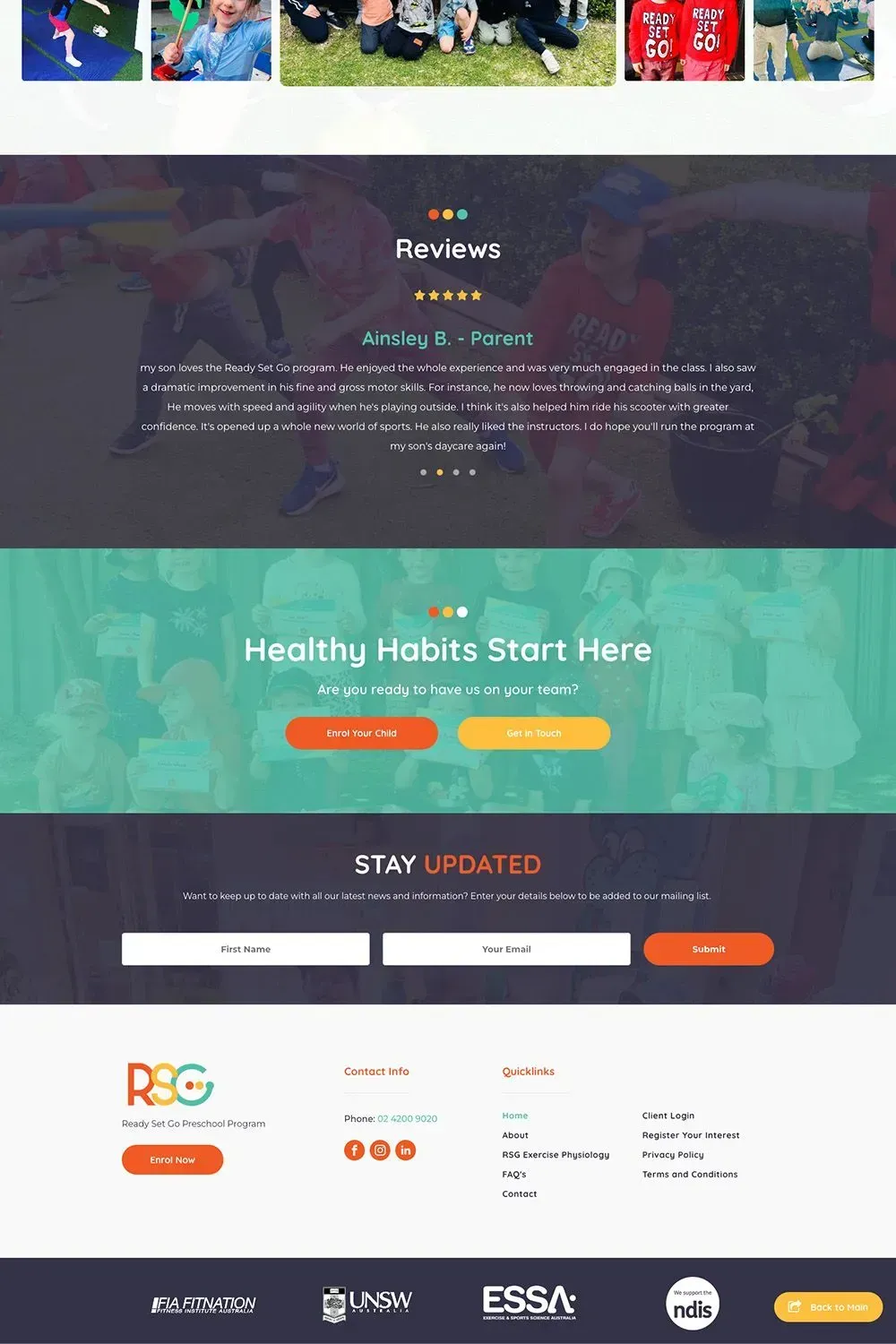 Ready Set Go internal page preview #1