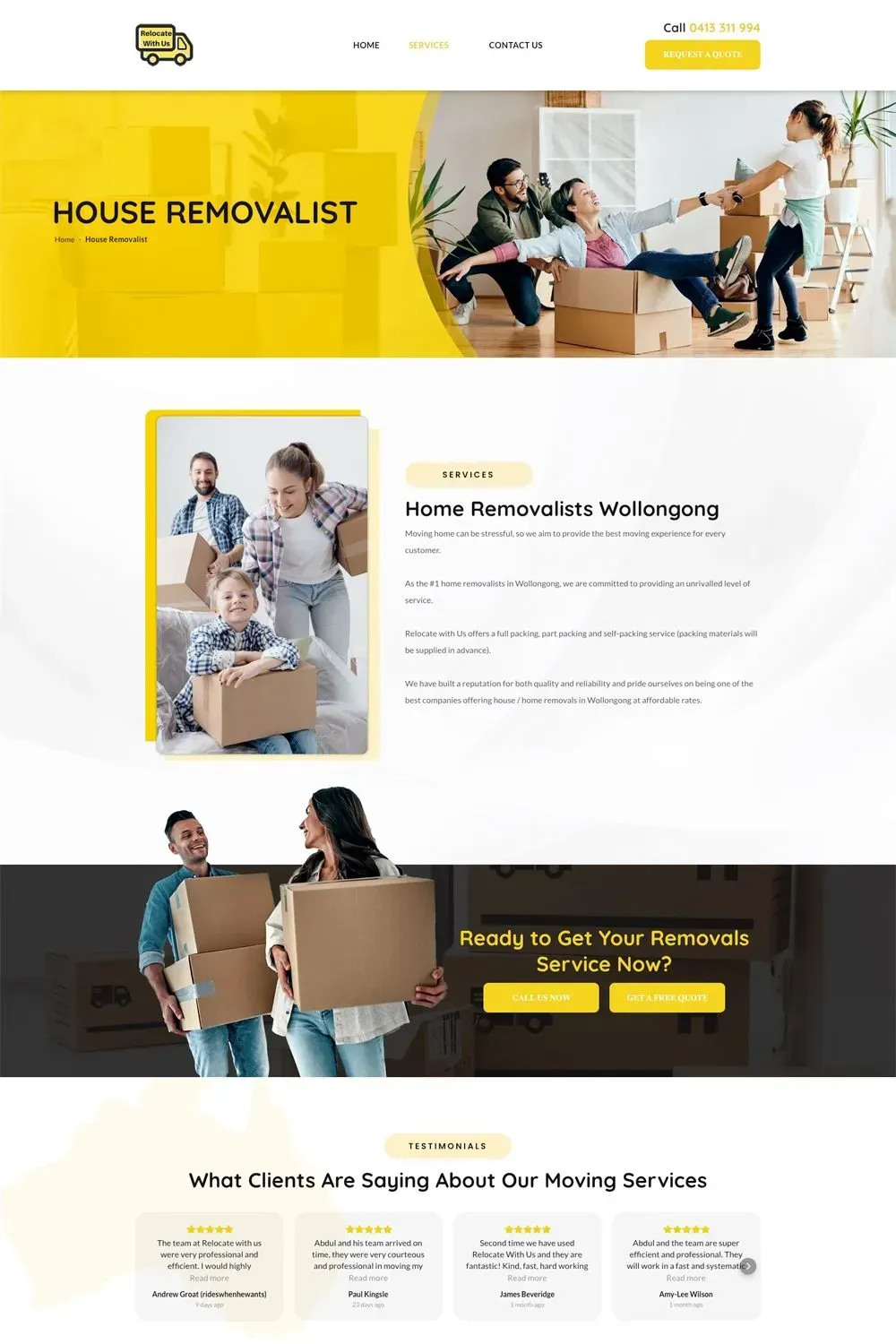 Relocate With Us service page preview