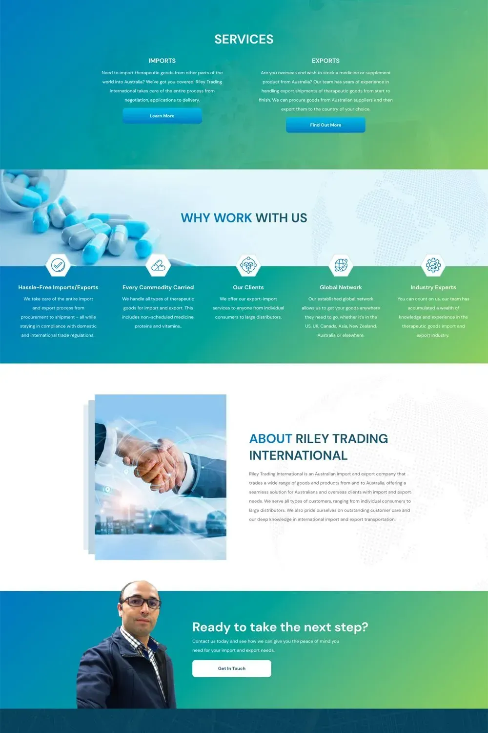 Riley Trading International home page preview #2