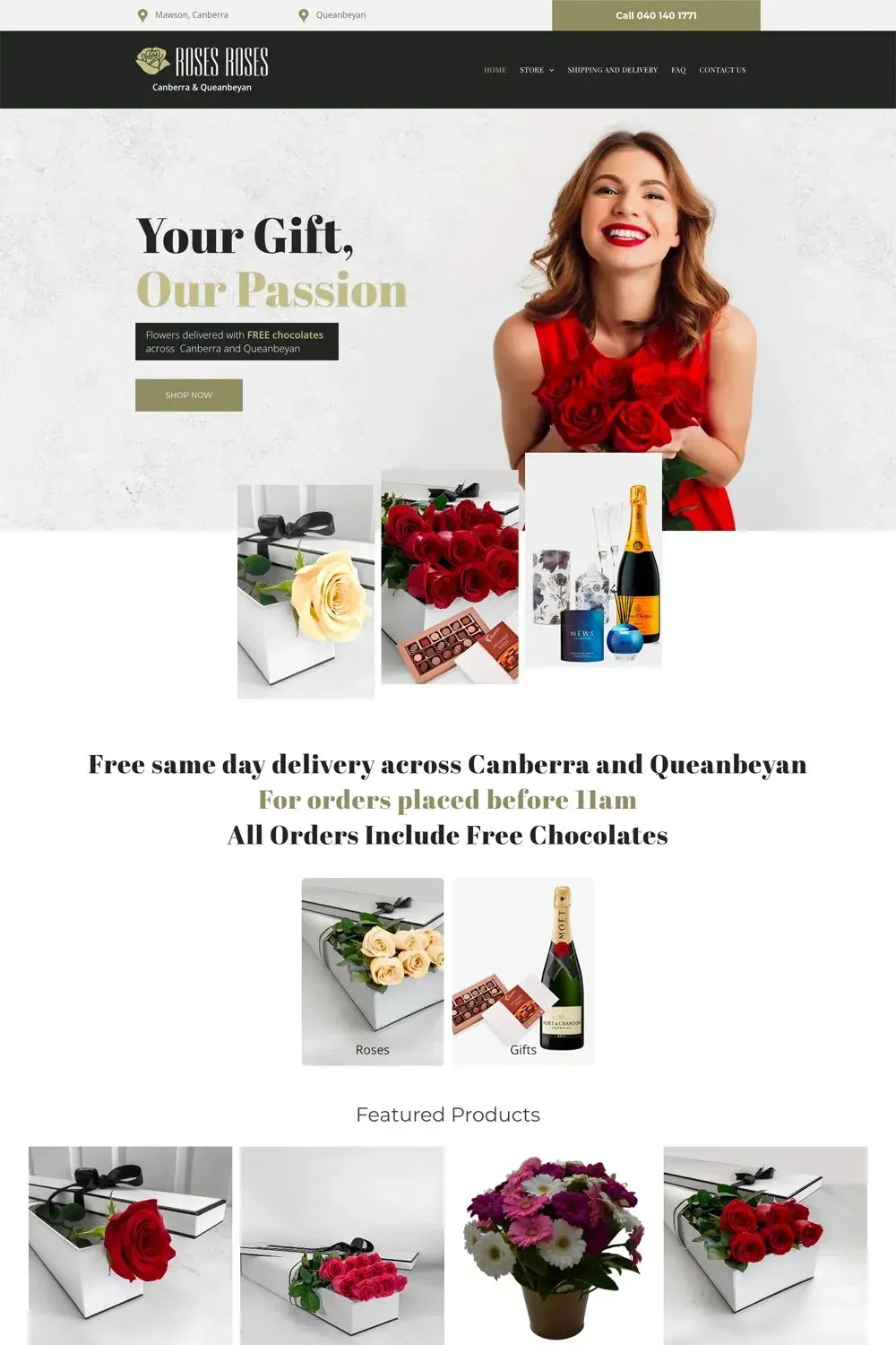 Roses Roses home page preview