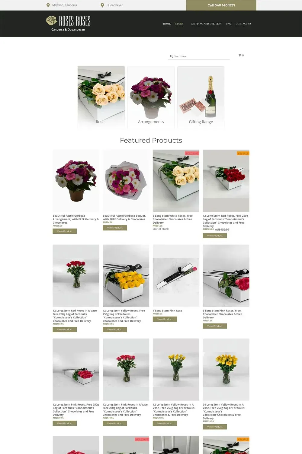 Roses Roses shop page preview